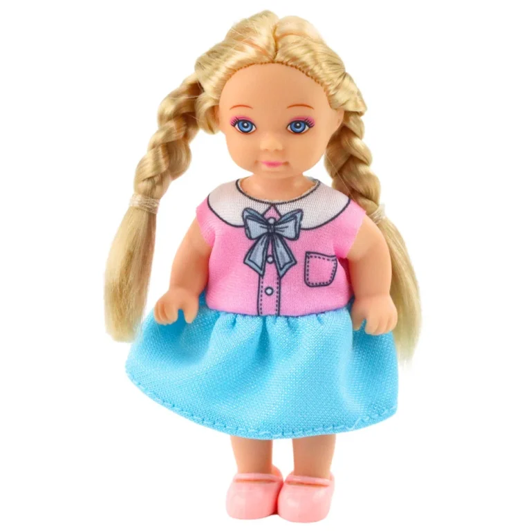 Kaibibi Mini Lutka Duga Kosa šarena 12 Cm Mix 3
