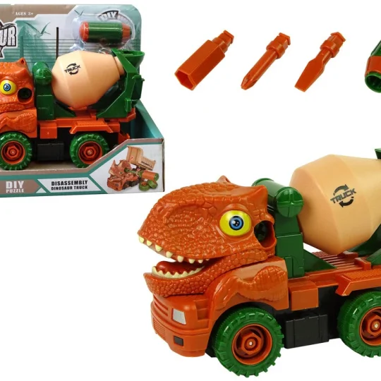 Kamion Mješalica Dinosaur Diy Narančasti 1
