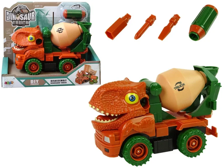 Kamion Mješalica Dinosaur Diy Narančasti 1