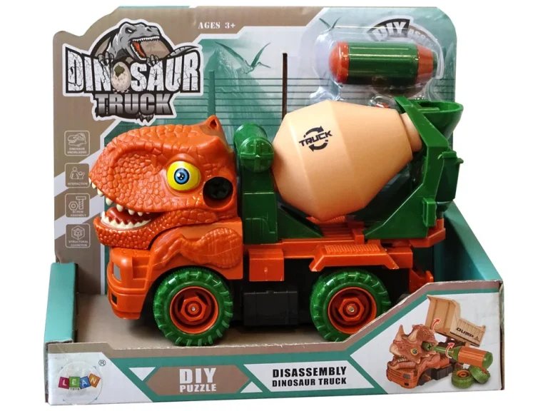 Kamion Mješalica Dinosaur Diy Narančasti 5