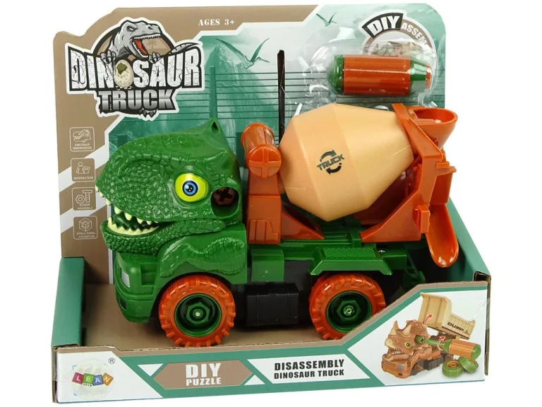 Kamion Mješalica Dinosaur Diy Zeleni 5