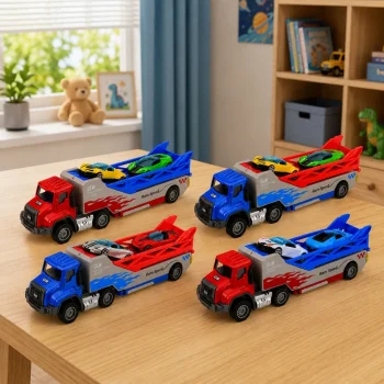 Kamion Nosač Automobila S Bacačem 1:55 7