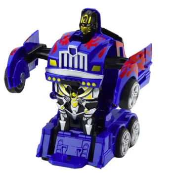 Kamion Robot 2u1 Plavi S Crvenim Uzorkom Pull Back 2