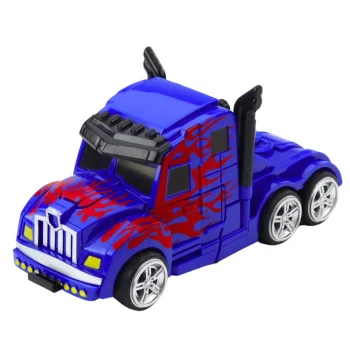 Kamion Robot 2u1 Plavi S Crvenim Uzorkom Pull Back 3