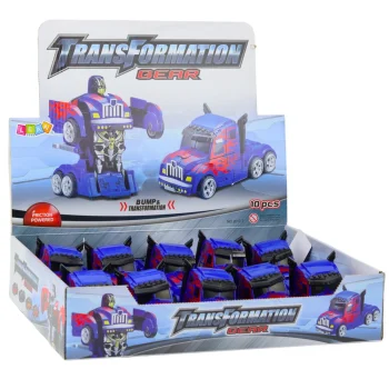 Kamion Robot 2u1 Plavi S Crvenim Uzorkom Pull Back 4