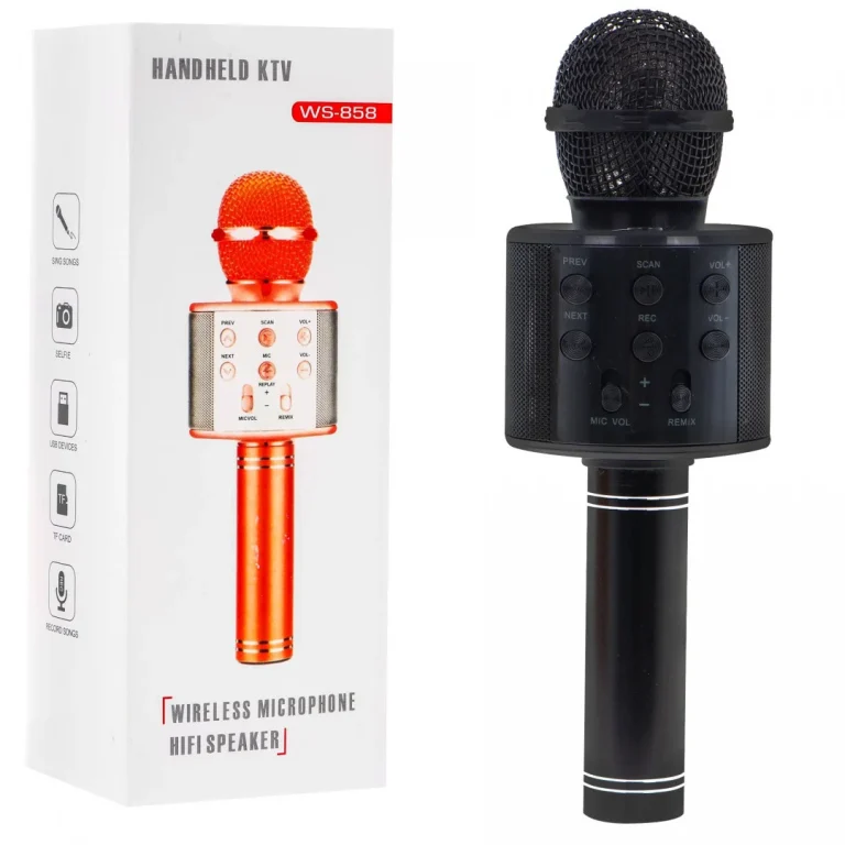 Karaoke Mikrofon Sa Zvučnikom Crni 1
