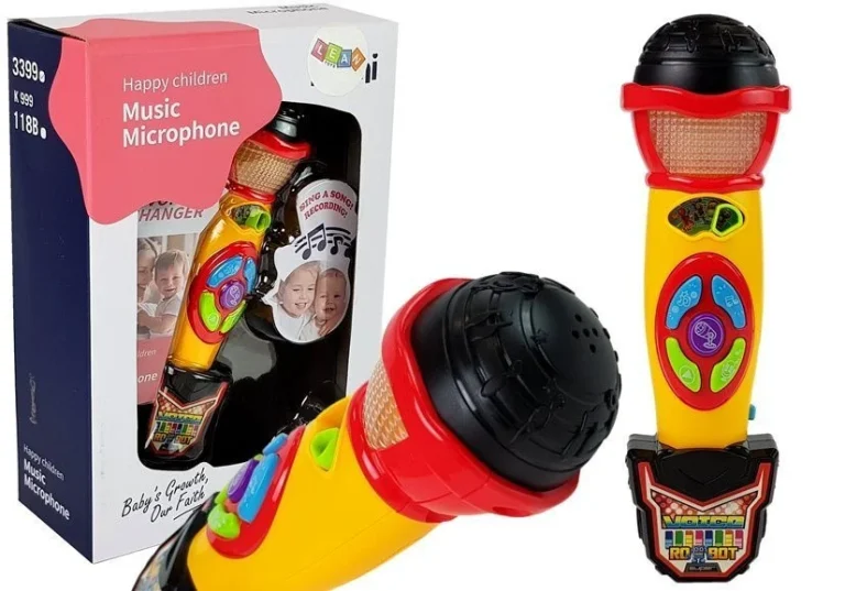 Karaoke Mikrofon žuto Crni Za Snimanje 1