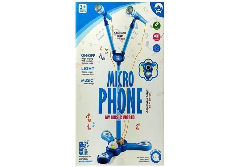 Karaoke Set S Mikrofonom I Tronošcem, Plavi 7