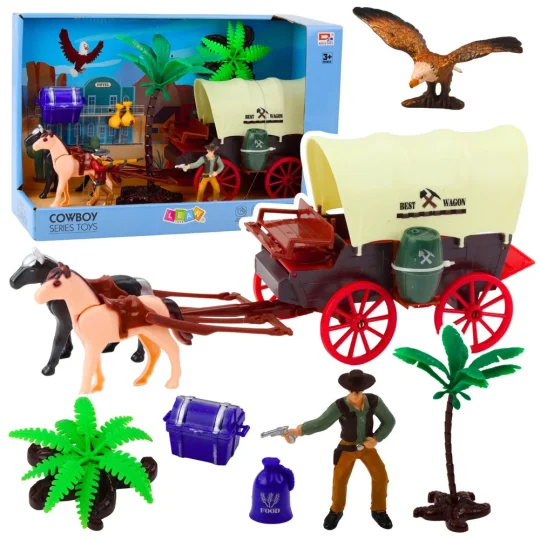 Kaubojski Set Zapadna Kočija, Konji I Figure 1