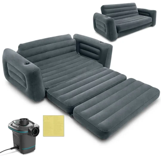 Kauč 2 U 1 Baršunasti Madrac + Pumpa Intex 66552 1