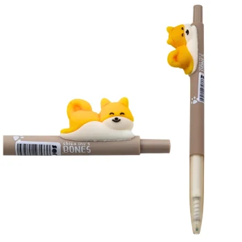 Kemijska Olovka S Likom žutog Psa Shiba, Plava Tinta 0,5 Mm 2