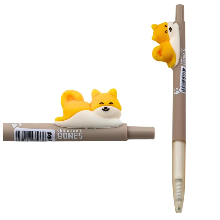 Kemijska Olovka S Likom žutog Psa Shiba, Plava Tinta 0,5 Mm 2
