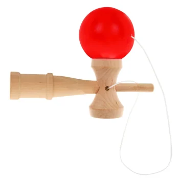 Kendama Arkadna Igra Za Djecu 3+ I Odrasle Drvena Igračka + Crvena Loptica 4