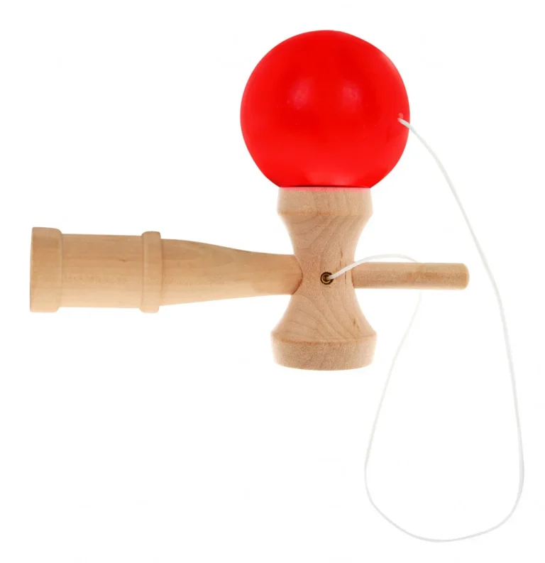 Kendama Arkadna Igra Za Djecu 3+ I Odrasle Drvena Igračka + Crvena Loptica 4