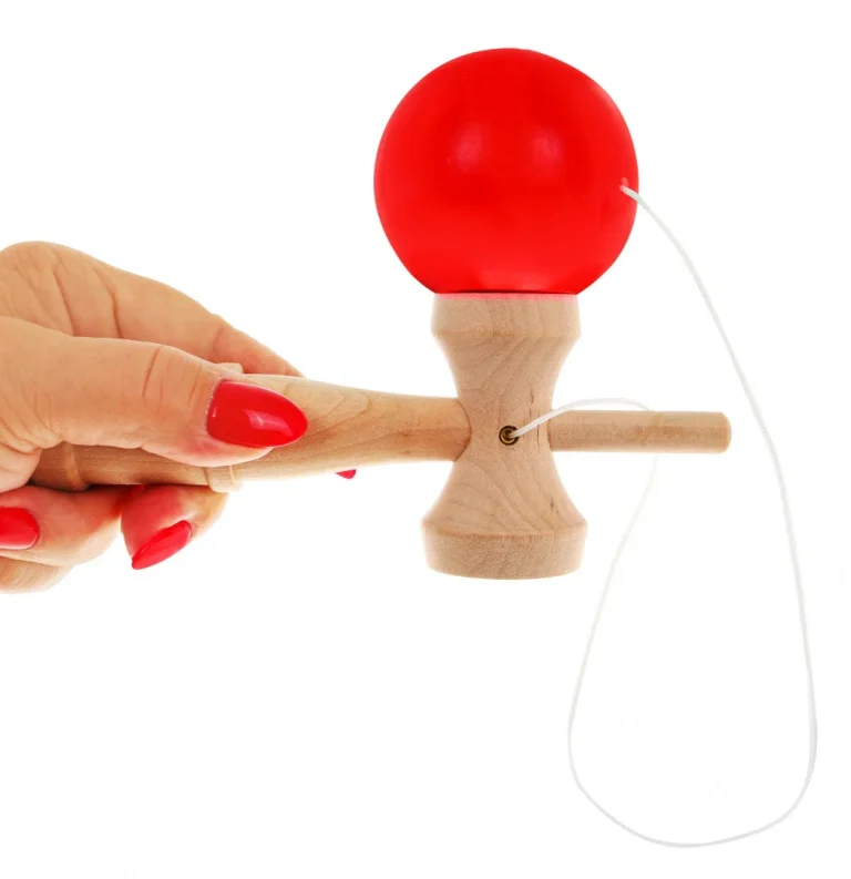 Kendama Arkadna Igra Za Djecu 3+ I Odrasle Drvena Igračka + Crvena Loptica 6