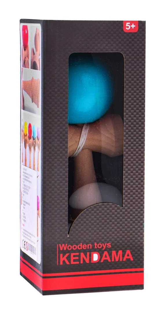Kendama Arkadna Igra Za Djecu 3+ I Odrasle Drvena Igračka + Plava Loptica 18