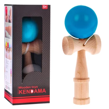 Kendama Arkadna Igra Za Djecu 3+ I Odrasle Drvena Igračka + Plava Loptica 19