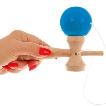Kendama Arkadna Igra Za Djecu 3+ I Odrasle Drvena Igračka + Plava Loptica 22