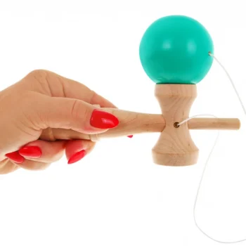 Kendama Arkadna Igra Za Djecu 3+ I Odrasle Drvena Igračka + Zelena Loptica 6