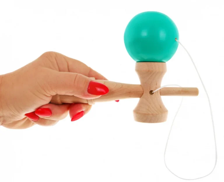 Kendama Arkadna Igra Za Djecu 3+ I Odrasle Drvena Igračka + Zelena Loptica 6