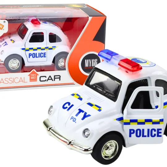 Klasični Policijski Auto 1:38 Svjetla Za Vožnju Zvuci Bijelo 1