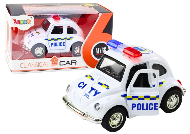 Klasični Policijski Auto 1:38 Svjetla Za Vožnju Zvuci Bijelo 1