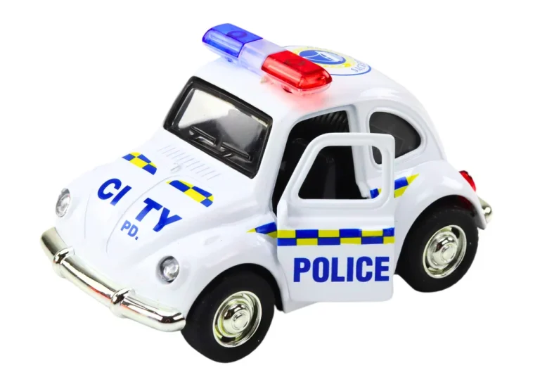 Klasični Policijski Auto 1:38 Svjetla Za Vožnju Zvuci Bijelo 2