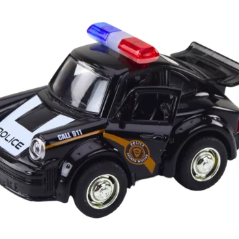 Klasični Policijski Auto 1:38 Svjetla Za Vožnju Zvuci Crno 2