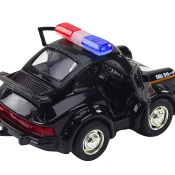Klasični Policijski Auto 1:38 Svjetla Za Vožnju Zvuci Crno 3