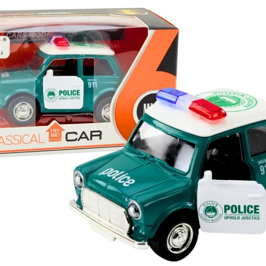 Klasični Policijski Auto 1:38 Svjetla Za Vožnju Zvuče Zeleno 1