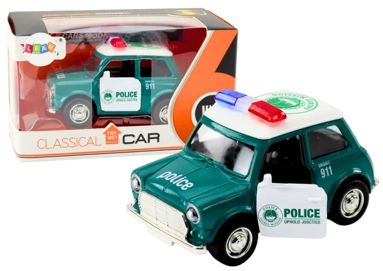 Klasični Policijski Auto 1:38 Svjetla Za Vožnju Zvuče Zeleno 1