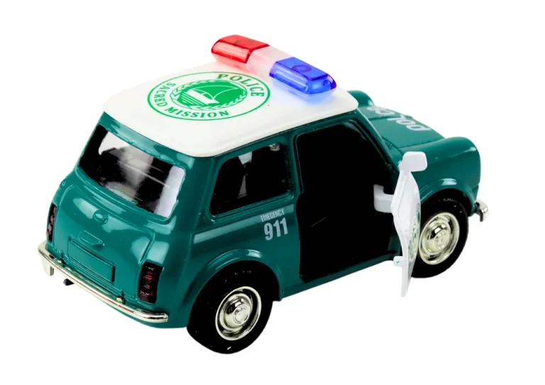 Klasični Policijski Auto 1:38 Svjetla Za Vožnju Zvuče Zeleno 3