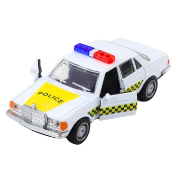 Klasični Policijski Automobil S Metalnim Pogonom I Otvaranjem Vrata, Bijeli 1:32 3