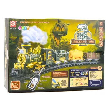 Klasični Vlak Dinosauri Svjetla Zvuci Dim 39 Kom 5