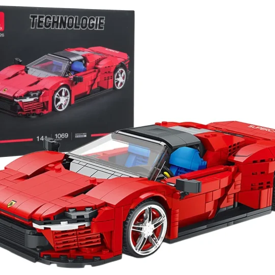 Kockice Sportski Auto Crveni, 1069 Dijelova 1