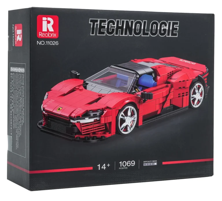 Kockice Sportski Auto Crveni, 1069 Dijelova 11