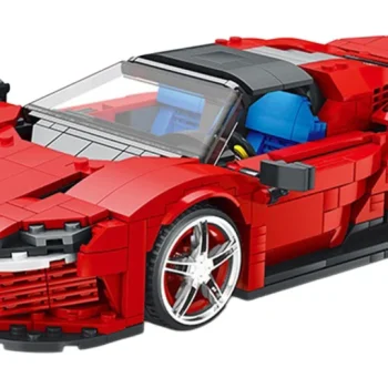 Kockice Sportski Auto Crveni, 1069 Dijelova 2