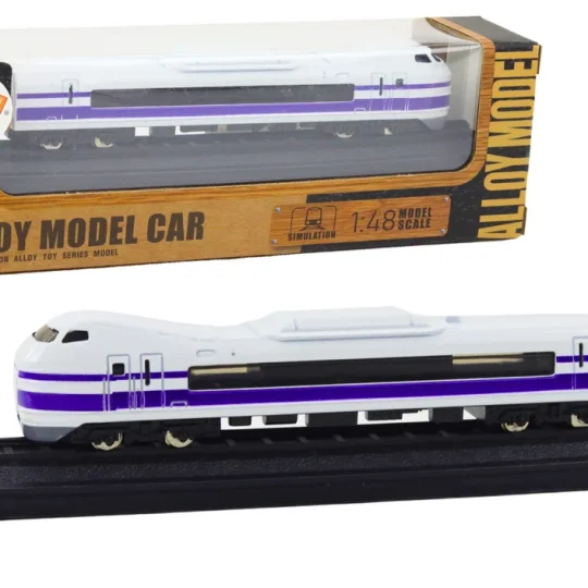 Kolekcionarski Model Vagona 1:48 Metalni Bijeli I Ljubičasti 1