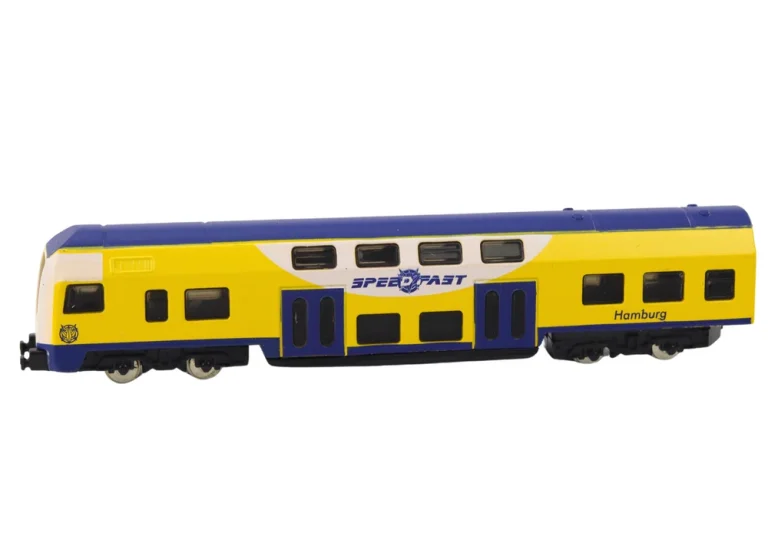 Kolekcionarski Model Vlaka 1:48 Metal žuto Plavi 3