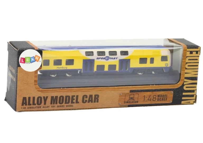 Kolekcionarski Model Vlaka 1:48 Metal žuto Plavi 4