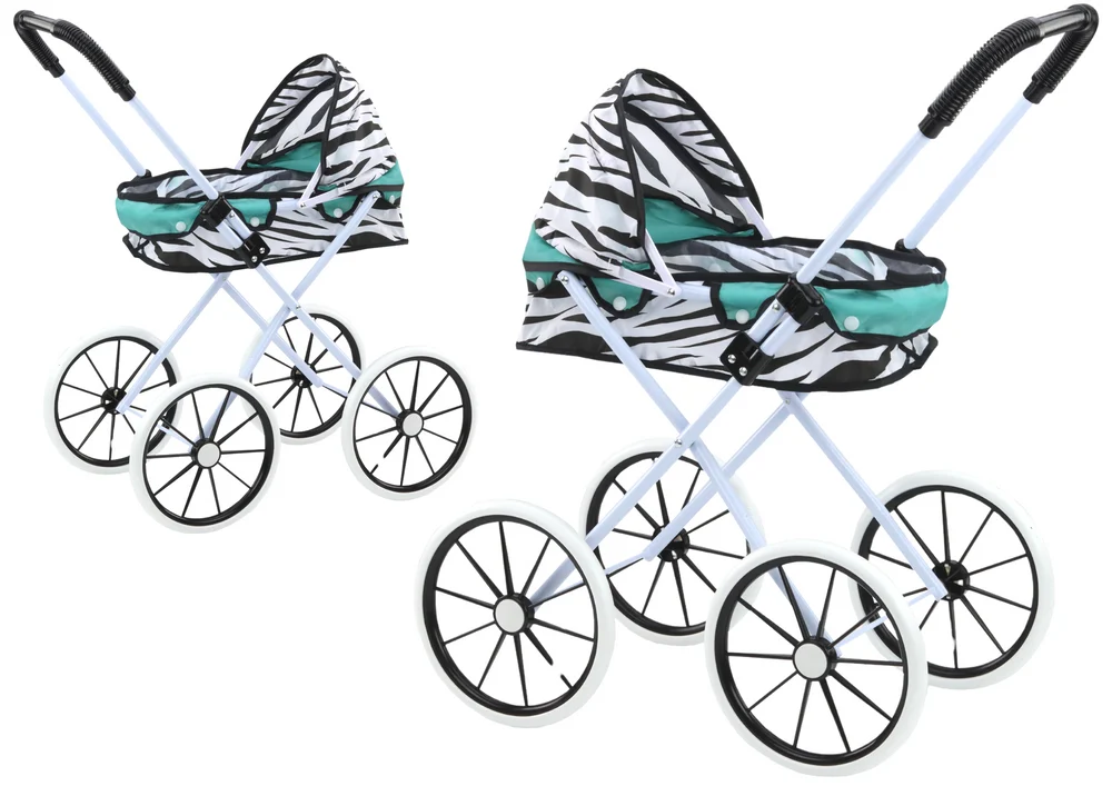 Kolica Za Lutke Sklopiva Zebra Tirkizna 1