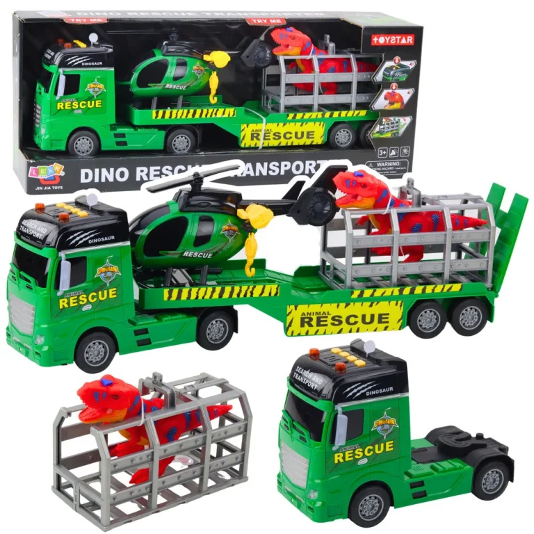 Komplet Za Spašavanje Kamion Helikopter Auto Dinosaur Svjetla Zvukovi 1