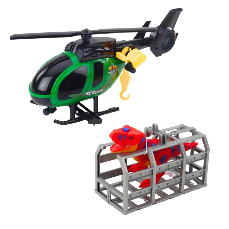 Komplet Za Spašavanje Kamion Helikopter Auto Dinosaur Svjetla Zvukovi 4
