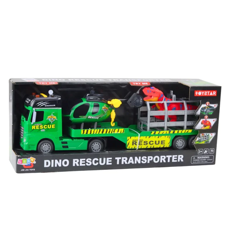 Komplet Za Spašavanje Kamion Helikopter Auto Dinosaur Svjetla Zvukovi 5