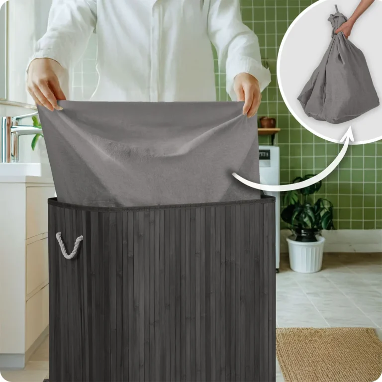 Košara Za Rublje Od Bambusa S Poklopcem 150 L Massido 8