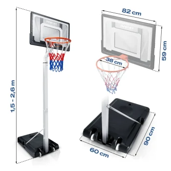 Košarkaški Koš Mobilni Neo Sport Ns 281, 150–260 Cm 17