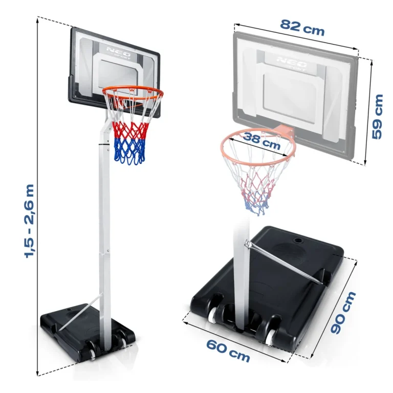 Košarkaški Koš Mobilni Neo Sport Ns 281, 150–260 Cm 17