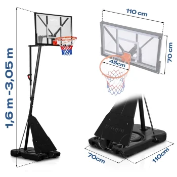 Košarkaški Koš Podesivi Neo Sport Ns 284, 160–305 Cm 16