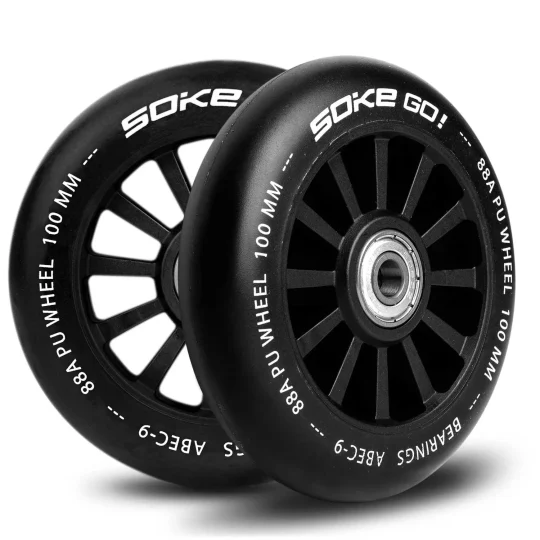Kotači Za Skuter 100 Mm Crni 2 Kom ~1 Kg 1