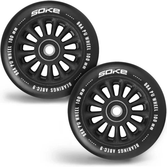 Kotači Za Skuter 100 Mm Crni 2 Kom 1